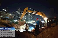 健民路香山湖段管道完工，梅溪水廠出廠管工程建設取得階段勝利